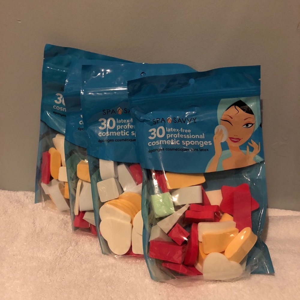 Spa Savvy 30  latex Sponges 4 pk; totals 120